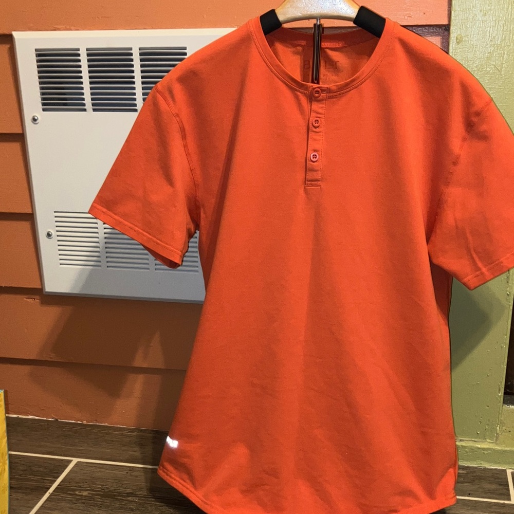 BYLT Men’s Medium Drop Cut Short Sleeve Lux Henley
